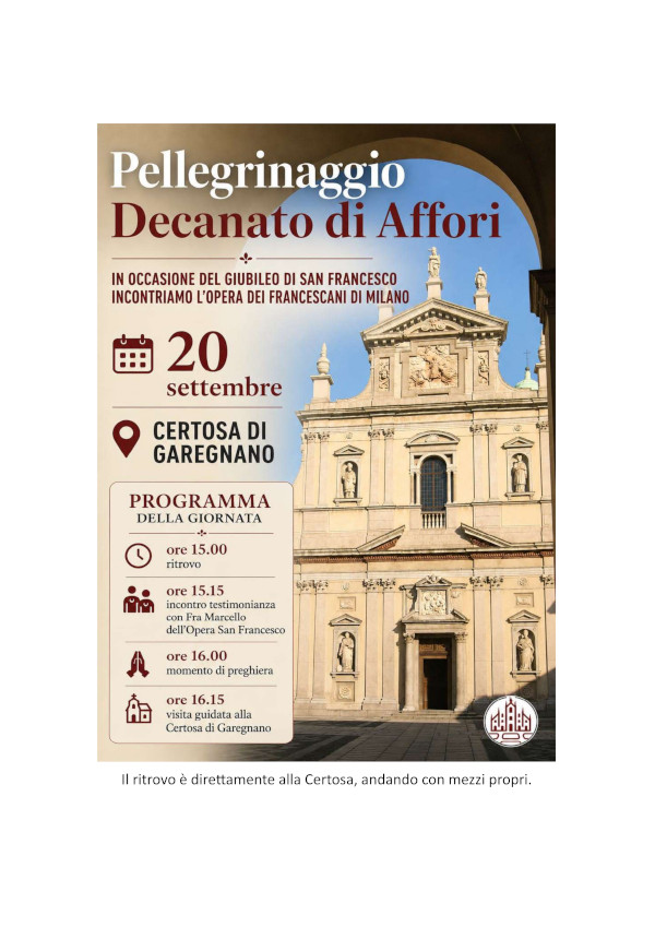 Pellegrinaggio Certosa di Garegnano