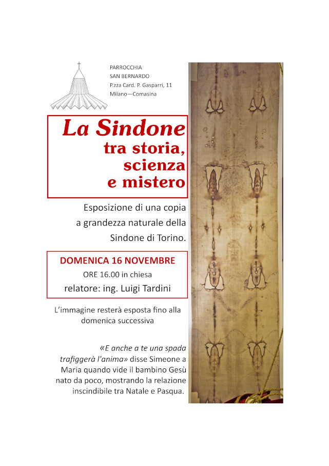 La Sacra Sindone -  Domenica 16 novembre