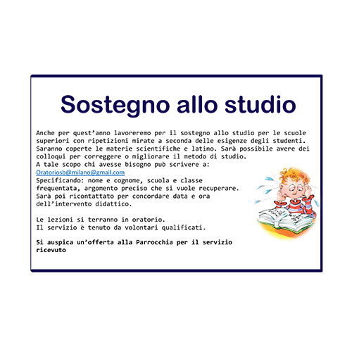 Sostegno allo studio