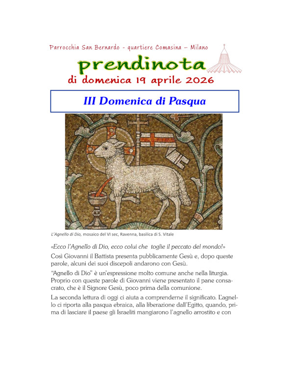 16 - Prendinota 19 aprile 2026