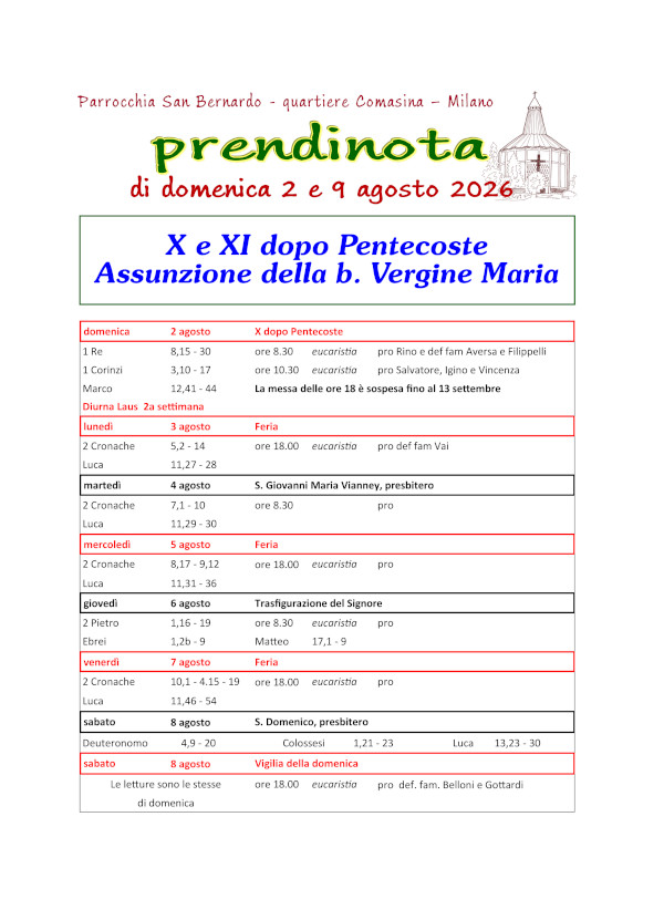 28 - Prendinota 2 e 9 agosto 2026
