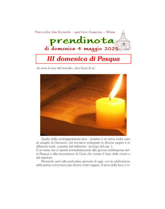 18 -  Prendinota 4 maggio 2025