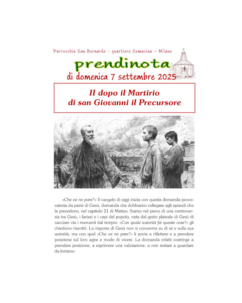 Prendinota 31 - 7 settembre 2025