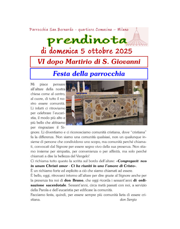 Prendinota 35 - 5 ottobre 2025