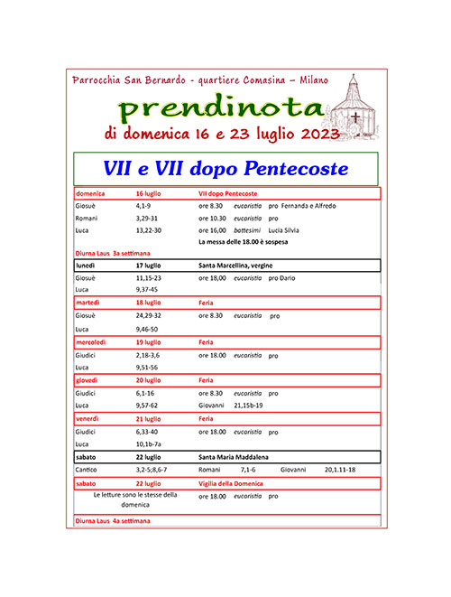 28 - Prendinota 16 e 23 luglio 2023