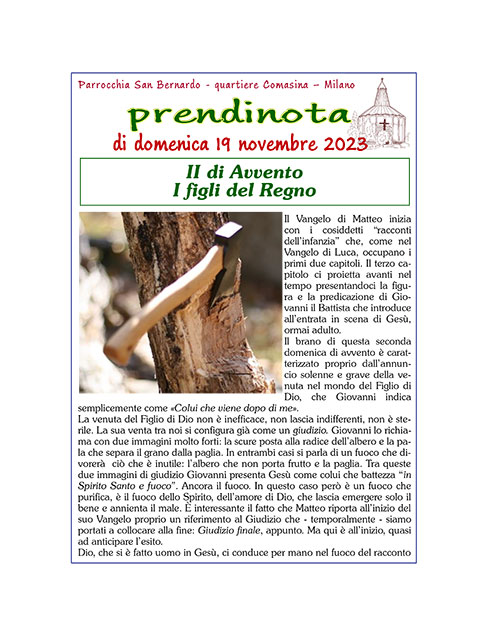 42 - Prendinota 19 novembre 2023