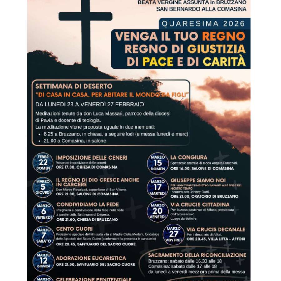 Programma Quaresima 2026