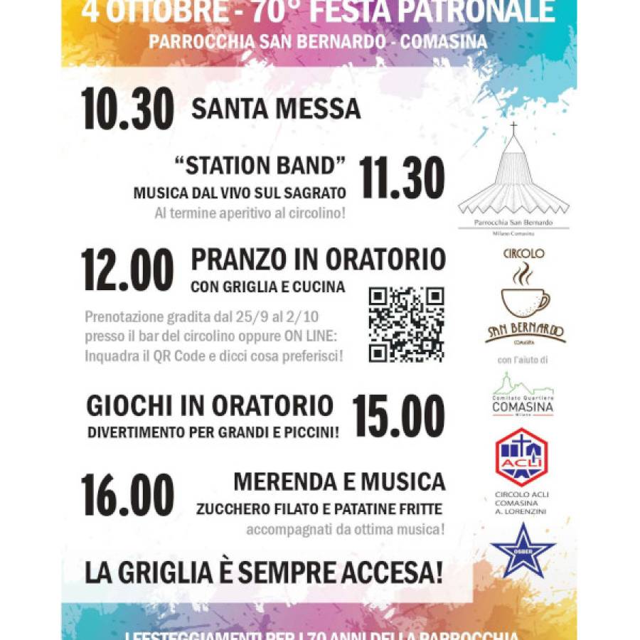 4 ottobre 2026 - 70° Festa patronale