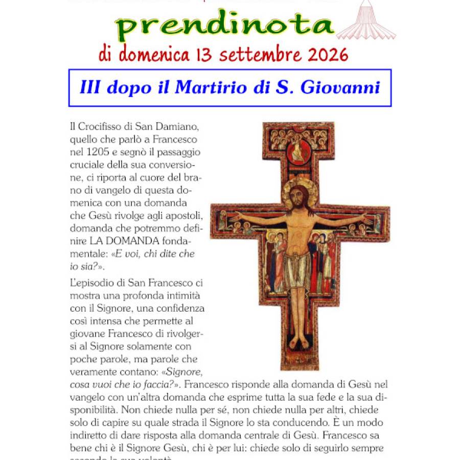 31 - Prendinota 13 settembre 2026
