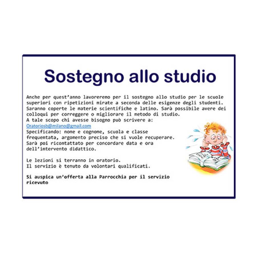 Sostegno allo studio
